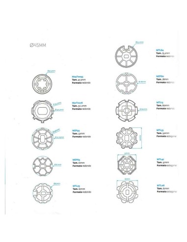 Motor Tubular Mecánico 45mm con finales de...
